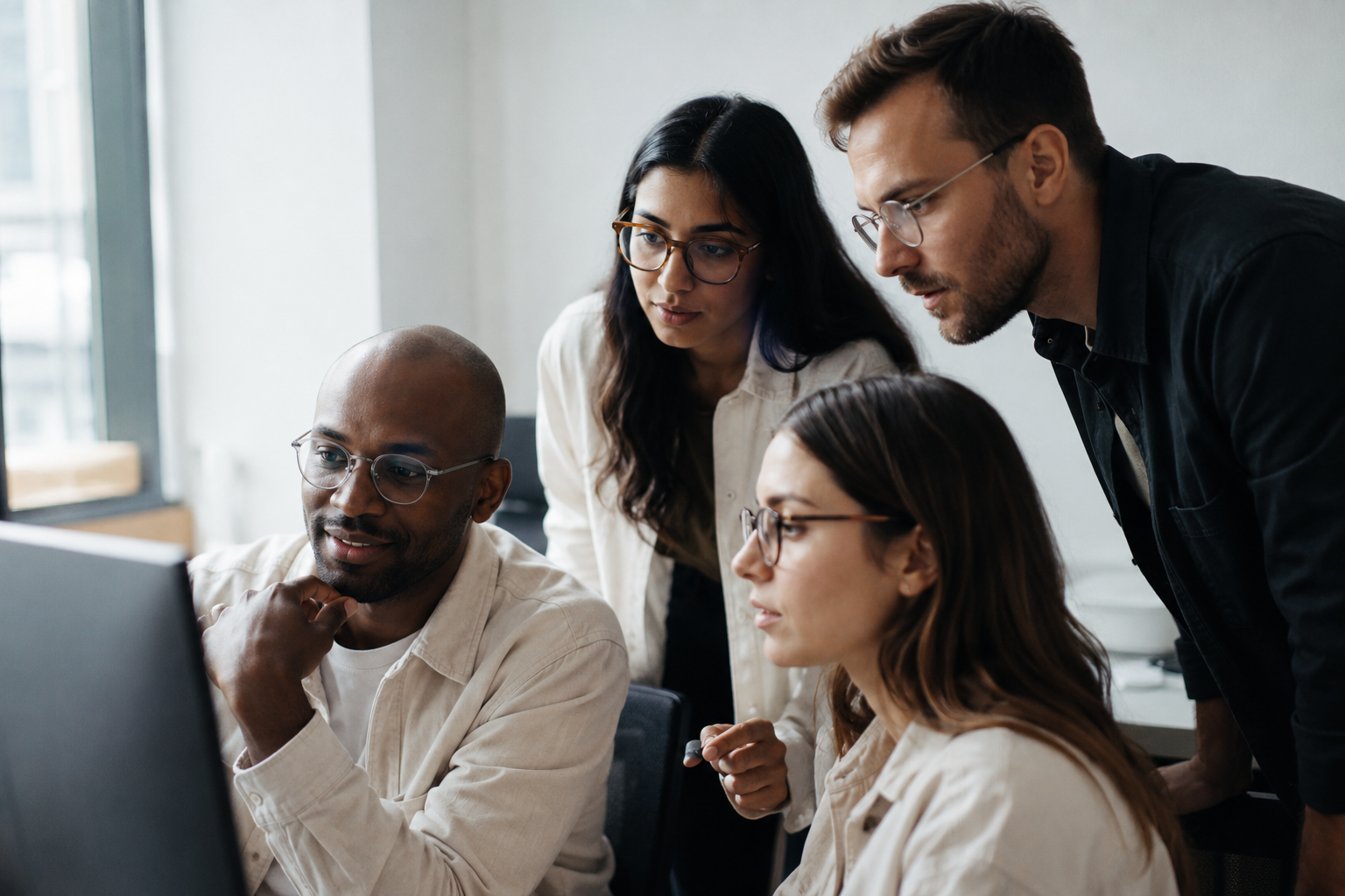 Une équipe de recrutement moderne collaborant autour de Senjep
